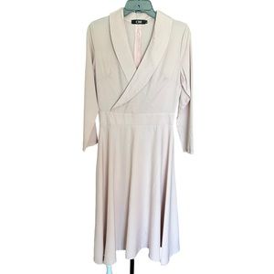 CBR Dress Size M Dusty Pink Fit and Flare 3/4 Sleeve